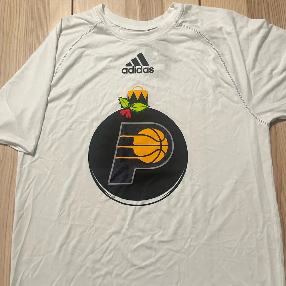 Adidas Climalite Indiana Pacers Christmas Ornament‎ Logo Shirt